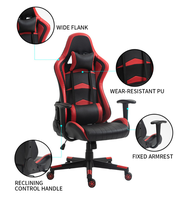 Chaise de jeu inclinable vendue directement par l'usine, chaises de jeu pas chères avec repose-pieds