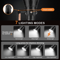 Super lumineux haute puissance solaire Linterna 65000 lumens projecteur Rechargeable lanterne LED torche lumière lampe de poche tactique