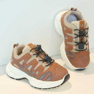 รองเท้ากีฬาเด็กฤดูใบไม้ผลิ สำหรับเด็กชายและเด็กหญิง รองเท้าลำลองหุ้มข้อสูง รองเท้าบาสเก็ตบอล รองเท้าวิ่งเด็ก ระบายอากาศได้ดี กันลื่น สวมใส่สบาย - Product Image 5