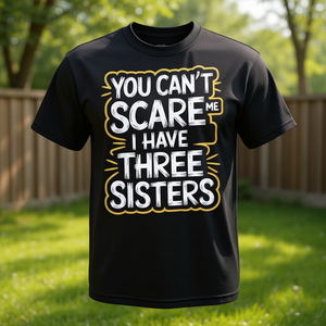 No puedes asustarme, tengo tres hermanas, camiseta para hombre con chistes de hermanos - Product Image 3
