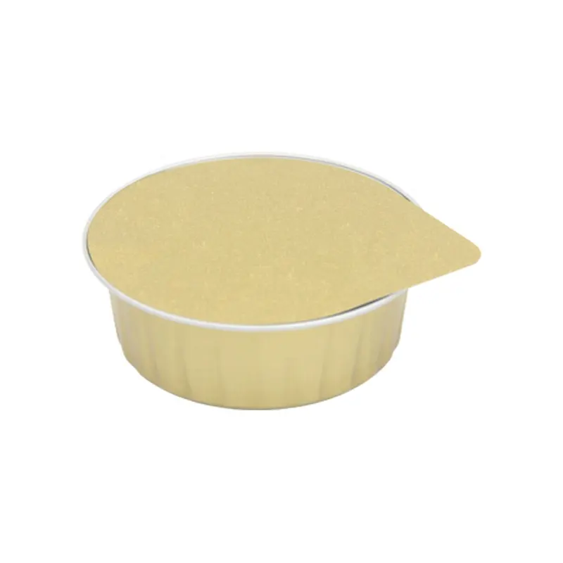 100ml round disposable flan aluminium foil baking cups sealing aluminum foil tray for microwave food