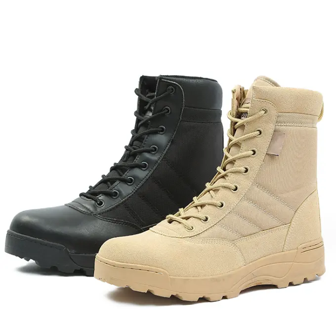 EUA Caminhadas Botas Couro Impermeável Combat Desert Boots Sapatos De Treinamento Tático para Caça Escalada Trekking