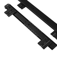 Rail de guidage coulissant pour clavier, à deux sections, à roulement à billes, en acier laminé à froid, noir/blanc, largeur 27mm/35mm