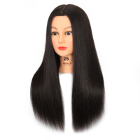Tête d'entraînement 100 % cheveux humains pour académie de beauté, pratique de coupe et de coiffure pour salon de coiffure professionnel