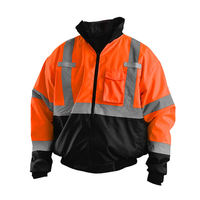Veste de travail réfléchissante haute visibilité pour hommes, veste de travail lourde pour la construction, logo personnalisé orange et vert, hiver
