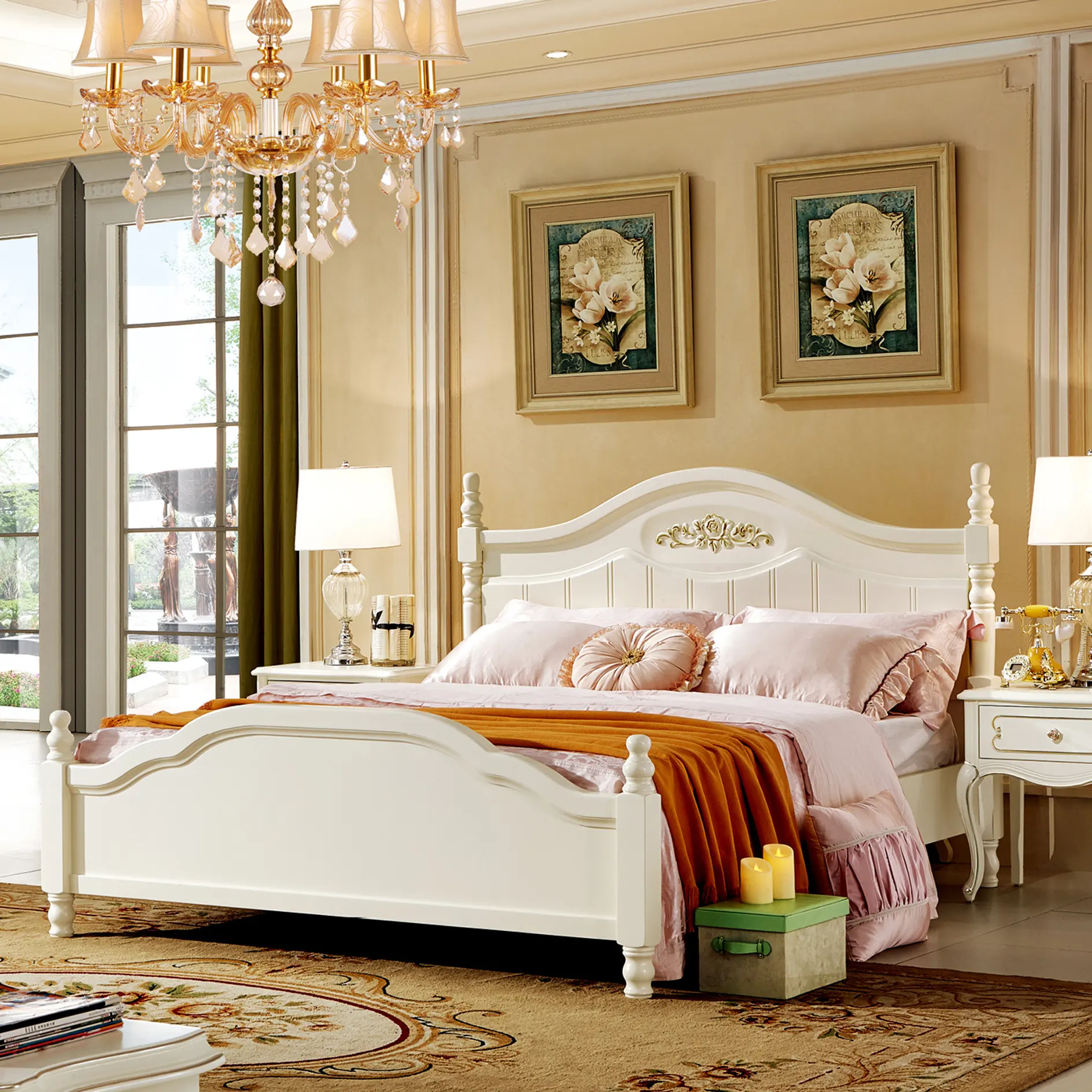 chinese contemporary bedroom furniture bedroom set wood white