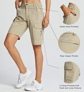 Pantaloncini Cargo da <span class=keywords><strong>donna</strong></span> alla moda <span class=keywords><strong>Bermuda</strong></span> da esterno ad asciugatura rapida con tasche da Golf Shorts leggeri da <span class=keywords><strong>donna</strong></span> - Product Image 5