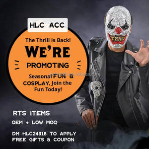 Hongliang New spirito pauroso di Halloween pauroso maschera di strass <span class=keywords><strong>Full</strong></span> <span class=keywords><strong>Face</strong></span> w denti raccapriccianti diamanti neri produttore di maschere per feste Horror - Product Image 6