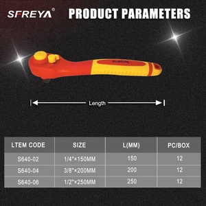 Sfreya s640 ברגים ברגים בטיחות כלי לא נוצץ ידית בידוד ידית בידוד כלי תעשייתי - Product Image 3