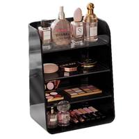 Organisateur d'affichage lumineux LED en acrylique moderne à 3 niveaux, présentoir transparent à LED pour parfum, étagère à desserts, support pour Cologne avec présentoirs pour hommes