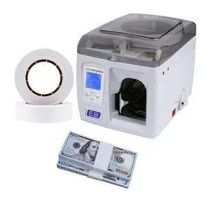 JB-210 Easy to Operate money bundle Performance Auto Bank Note Money banknotes strapping machine bill binding machine