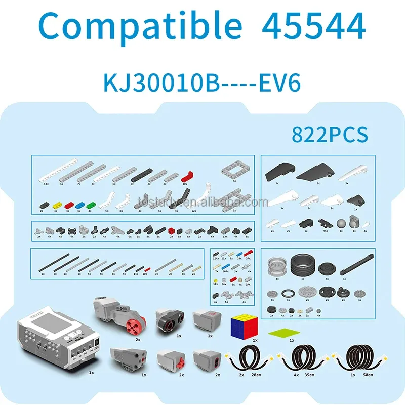 EV6 programmierbare Bausteine für Robotik Bausteine kompatibel mit EV3 45544 klassisches Core-Set STEM-Bildungsroboter-Spielzeug für Jugendliche