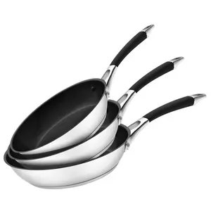 Customization Hot Sale Multifunction Non Stick Coating Cookware Stainless Steel Frypan Frying Pan