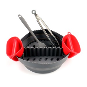 Revêtements en silicone ronds de <span class=keywords><strong>qualité</strong></span> alimentaire pour friteuse à <span class=keywords><strong>air</strong></span>, lot de 6 en 1, résistants à la chaleur, antidérapants, accessoires pour friteuse à <span class=keywords><strong>air</strong></span> pour la cuisine à domicile - Product Image 1