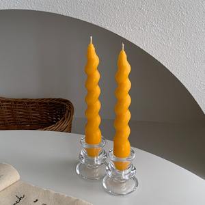 Lot de 2 bougeoirs en cire de soja spirale française, écologiques, pour aromathérapie, décoration de mariage, Saint-Valentin - Product Image 3