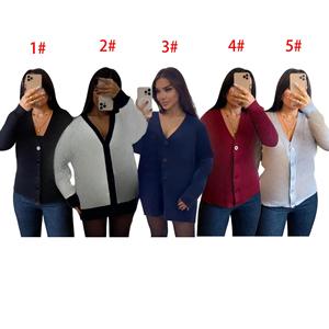 Autumn and Winter Korean Fashion Simple <strong>Pocket</strong> Single Breasted Anti-Wrinkle Thick Commuter <strong>Ladies</strong> <strong>Cardigan</strong> 5 Color Spot M4098 - Product Image 3