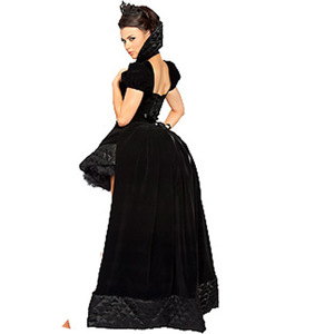 Costume de cosplay d'Halloween, contes de fées, rétro, cour royale, reine méchante, vampire, sorcière, robe de fantaisie - Product Image 5