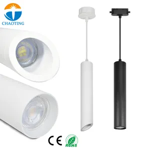 Lampu Gantung Dekoratif Kualitas Tinggi, Lampu Gantung LED Linear Modern Silinder Nordik Terpasang Di Langit-langit Makan Aluminium