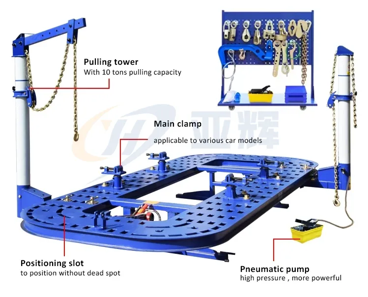 Sistemi di riparazione del corpo Auto officina vendita calda attrezzature per carrozzeria Auto riparazione Auto telaio tirando macchina telaio strumento