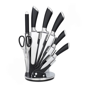 Ensemble de couteaux de cuisine professionnels HORECA 8 pièces en acier inoxydable à haute teneur en carbone avec bloc rotatif pour la restauration - Product Image 4