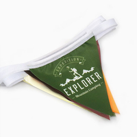 Doğum günü partisi kapalı dekoratif 100D Polyester 30*40cm keçe kumaş üçgen flama Bunting hattı bayrak afiş