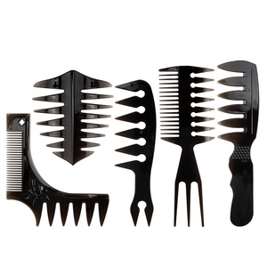 Meilleure vente Ensemble de peignes de <span class=keywords><strong>coiffeur</strong></span> professionnel pour hommes avec cheveux gras Brosse à cheveux de salon à dents larges avec manche en plastique - Product Image 4