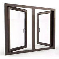 Puertas y Ventanas Verticales de PVC con Vidrio Templado Tintado al por Mayor, con Mosquitera de Fibra de Vidrio Abatible para Control de Insectos, para Uso Exterior en Baños