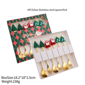 Set di posate in acciaio inossidabile Set di posate di lusso regalo di Natale di lusso del nuovo anno - Product Image 6