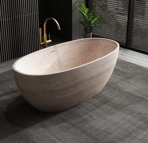 Baignoire autoportante de style européen Baignoire pour adultes en pierre acrylique à surface solide - Product Image 4
