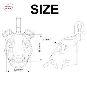Cage de chasteté masculine <span class=keywords><strong>Bull</strong></span> avec dispositifs de traction et de verrouillage du pénis, 4 anneaux péniens, dispositif de retenue pour l'abstinence, jeu pour adultes, jouets sexuels pour couples et jeux de flirt - Product Image 4