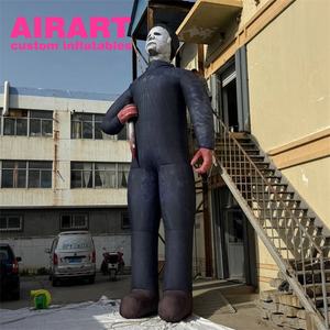 Personaje inflable decorativo de Halloween, hombres inflables de Halloween que sostienen cuchillos para decoraciones de festivales - Product Image 6