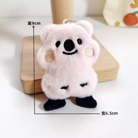 Porte-clés en peluche Kawaii Quokka, animal en peluche souriant et doux, breloque de sac pour filles, cadeau d'anniversaire, accessoires mignons pour sac à dos, poupée