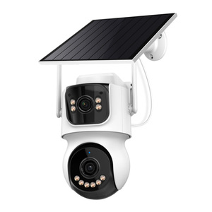 Cámara de Vigilancia Exterior con Doble Lente PTZ, Energía Solar, 4G, Wifi, Intercomunicador de Voz y Almacenamiento en la Nube - Product Image 1