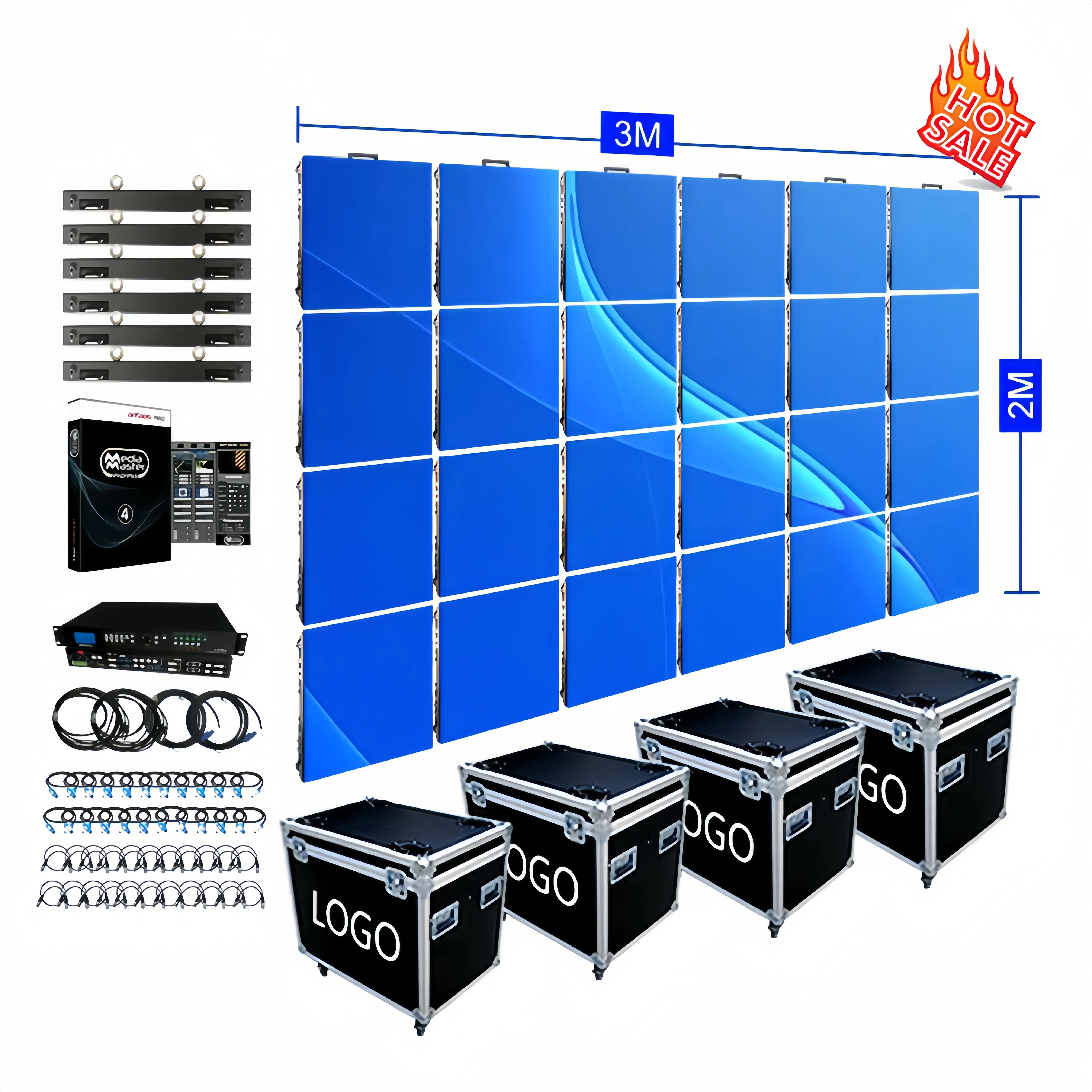 High Performance Led Video Wall Screen 320mmx160mm Indoor Outdoor Led Display Screen