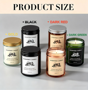 Promotion Handmade Soy <strong>Wax</strong> Aromatherapy Glass Scented Candles with Lid Fragrance Candles for Home Decoration and Wedding - Product Image 2