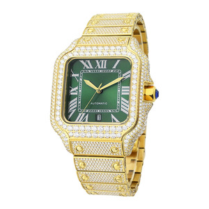 Montre NUOYA Iced Out VVS Moissanite pour Homme, Cadran à Chiffres Romains, Testeur de Diamant Inclus, Bijou de Luxe Hip Hop, Cadeau pour Homme - Product Image 4