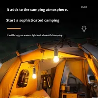 Lámpara Solar de Tungsteno, Luz de Camping Recargable, Luz LED Retro para Tienda de Campaña, Bombilla de Emergencia Impermeable para Exteriores y Hogar