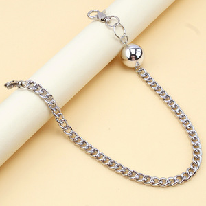 อุปกรณ์ตกแต่งกางเกงแบบโซ่ลูกบอลสแตนเลส สไตล์ฮิปฮอปพังก์ ตกแต่งเดนิมชั้นเดียว - Product Image 2