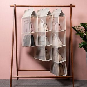 Organizador de Bolsos Plegable Colgante Personalizado, Antipolvo, de Tela No Tejida, para Montar en la Pared del Armario, en Oferta - Product Image 1