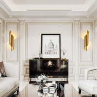 Lampe murale LED en acier inoxydable de luxe postmoderne pour salons, hôtels, villas et restaurants, éclairage architectural