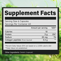 Capsules de Peptides de Collagène Certifiées CE (Vegan Possible) avec Peptides Bovins, Mélanges Personnalisés, Marque Privée, Service OEM ODM, Certifié NSF ISO
