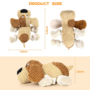 Commercio all'ingrosso della fabbrica del cane della corda del cotone della peluche del giocattolo del cane del cane del animale domestico che scricchiola i giocattoli del cane - Product Image 6