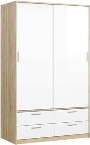 Mobilya gitmek hattı dolap-2 sürgülü kapılar kapı 4 çekmeceli meşe beyaz parlak - Product Image 3