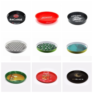 Accesorios <span class=keywords><strong>de</strong></span> Bar, Bandeja <span class=keywords><strong>de</strong></span> Plástico Antideslizante para Bebidas, Bandeja Redonda para Servir Alimentos, para Marcas <span class=keywords><strong>de</strong></span> Alcohol - Product Image 6