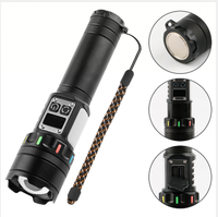 Nouvelle lampe torche multifonctionnelle avec lumière puissante, longue portée, recharge USB-C, lumière latérale COB, lampe torche avec aimant