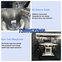 Centre d'usinage vertical CNC 5 axes haute vitesse TSINGZIWA, haute précision, certifié CE, VMC automatique, robuste, FANUC