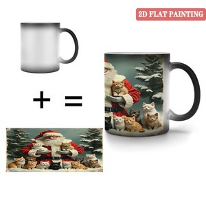 <b>Ceramic</b> <b>Cup</b> 11oz Frosted Black Heat Color Changing Magic Sublimation Mug - Product Image 4