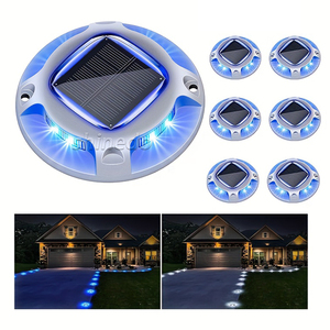 Round Led <strong>Solar</strong> <strong>Light</strong> Driveway <strong>Deck</strong> Mount <strong>Solar</strong> Ground <strong>Light</strong> Pools Garden Pathway Yard Fence Led Buried Disk <strong>Light</strong> Outdoor - Product Image 2