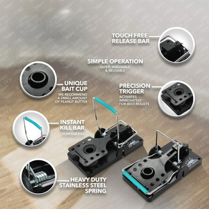 Lớn rat bẫy tái sử dụng Pest Control Giải pháp cho bẫy chống lại Chuột Chipmunk Sóc giết động vật gặm nhấm Snap bẫy - Product Image 2