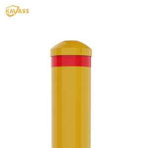 KAVASS Source Factory Surface <strong>Mount</strong> Powder Coated Safety Yellow Steel Fixed Parking Base <strong>Plate</strong> Bollard Fixings Engineer Grade - Product Image 3